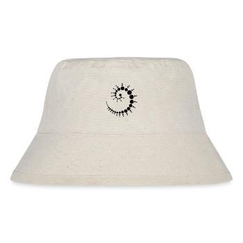 Stilisiertes Fossil im Ammonit-Stil - Stanley/Stella recycelter Bucket Hat - Naturweiß - Vorne