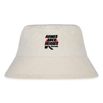 Heisses Würstchen Fleisch Grillen Geschenk Sprüche - Stanley/Stella recycelter Bucket Hat - Naturweiß - Vorne