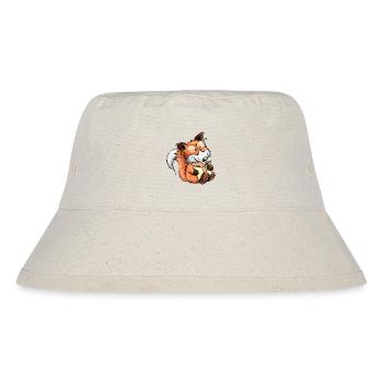 Sly Books Fox I Read I Comic Animals - Stanley/Stella Recycled Bucket Hat - natural - Front