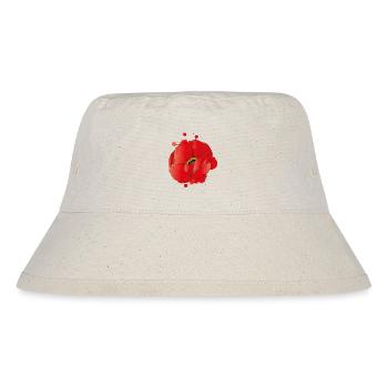 große Blüte eines Klatschmohns als Graffiti - Stanley/Stella recycelter Bucket Hat - Naturweiß - Vorne