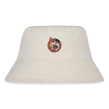 cute ermine,gamer,gaming gift,Sleep Game Repeat - Stanley/Stella Recycled Bucket Hat - natural - Front