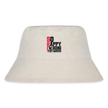Lustiger Junggesellenabschied Verlobung Hochzeit Verheiratet - Stanley/Stella recycelter Bucket Hat - Naturweiß - Vorne