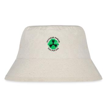 Atomkraft, Ja bitte, Kernenergie - Stanley/Stella recycelter Bucket Hat - Naturweiß - Vorne