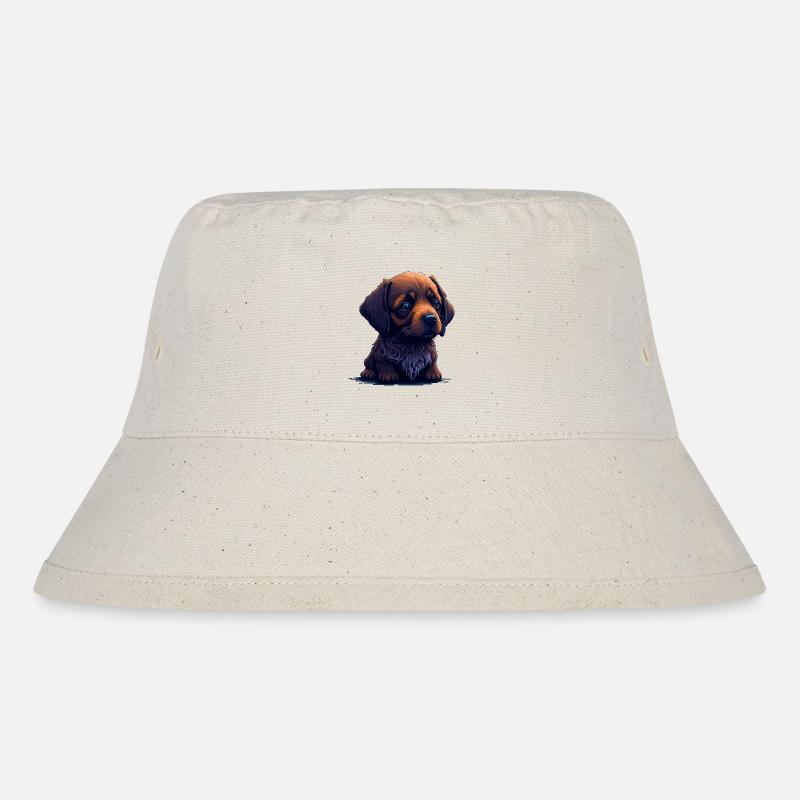 Dackel im Digital Style - Stanley/Stella recycelter Bucket Hat - Naturweiß