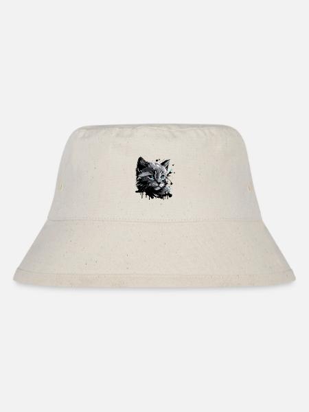 süsses Kätzchen, Katze - Stanley/Stella recycelter Bucket Hat - Naturweiß