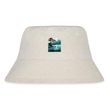 Mondlandschaft by Night with Structure - Stanley/Stella recycelter Bucket Hat - Naturweiß - Vorne