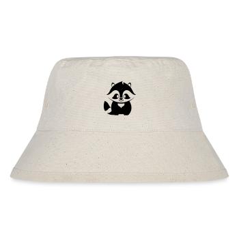 Waschbär - Stanley/Stella recycelter Bucket Hat - Naturweiß - Vorne