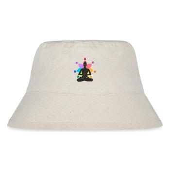 7 Chakren - Stanley/Stella recycelter Bucket Hat - Naturweiß - Vorne