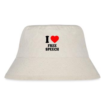 i love free speech - Stanley/Stella Recycled Bucket Hat - natural - Front