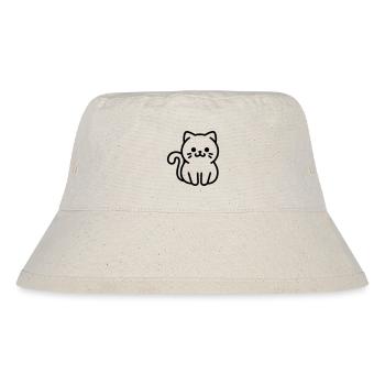 Katze - Stanley/Stella recycelter Bucket Hat - Naturweiß - Vorne