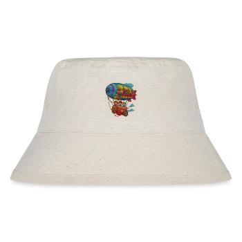 Kunstvolles Steampunk-Luftschiff - Stanley/Stella recycelter Bucket Hat - Naturweiß - Vorne