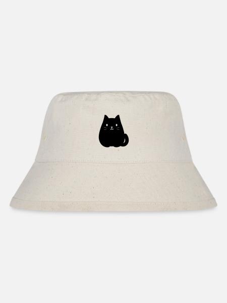 Katze - Stanley/Stella recycelter Bucket Hat - Naturweiß