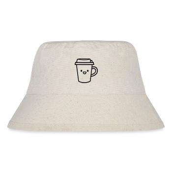 Kaffeebecher - Stanley/Stella recycelter Bucket Hat - Naturweiß - Vorne