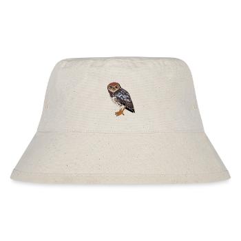 Eule - Stanley/Stella recycelter Bucket Hat - Naturweiß - Vorne