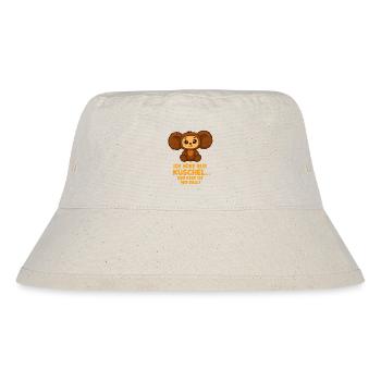 Kuschelbär mit Spruch - Stanley/Stella recycelter Bucket Hat - Naturweiß - Vorne
