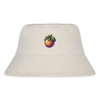 Bunte Passionsfrucht im Urban Style - Stanley/Stella recycelter Bucket Hat - Naturweiß - Vorne