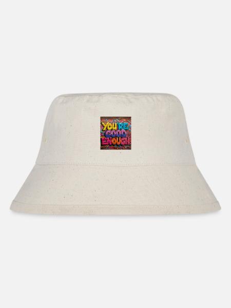 Inspirierende Graffiti-Textkunst - Stanley/Stella recycelter Bucket Hat - Naturweiß