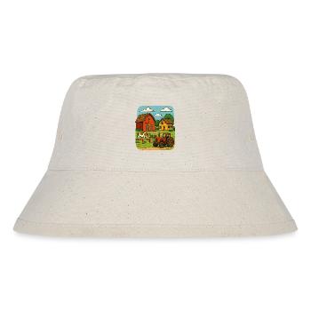 Rural farm with red tractor - Stanley/Stella Recycled Bucket Hat - natural - Front