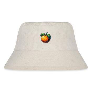 Retro Orange with Bright Leaves - Stanley/Stella Recycled Bucket Hat - natural - Front