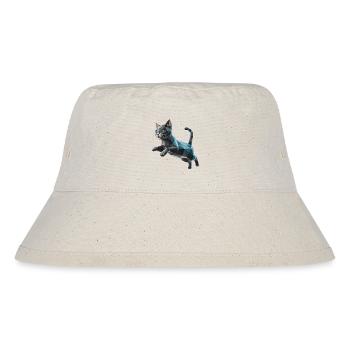 Kätzchen - Cooles Low-Poly-Logo - Stanley/Stella recycelter Bucket Hat - Naturweiß - Vorne