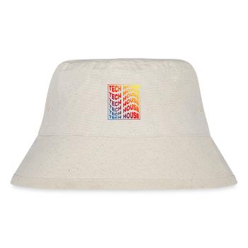 Tech House Neon Gradient Wiederholt sich - Stanley/Stella recycelter Bucket Hat - Naturweiß - Vorne