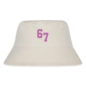 6 7 – Trendiges, minimalistisches Textdesign, - Stanley/Stella recycelter Bucket Hat - Naturweiß - Vorne