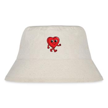 Walking Heart - Stanley/Stella Recycled Bucket Hat - natural - Front