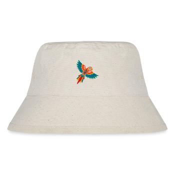 Bunter Mola Papagei - Stanley/Stella recycelter Bucket Hat - Naturweiß - Vorne