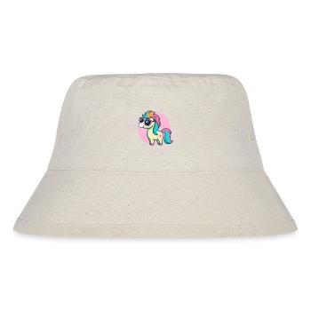 Rainbow Pony Glam Glasses - Stanley/Stella Recycled Bucket Hat - natural - Front