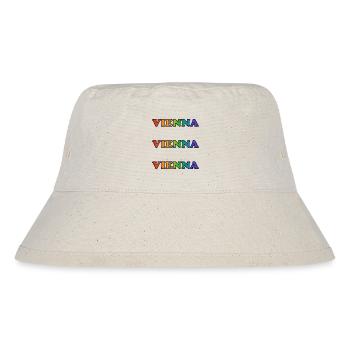Wiener Regenbogenwiederholungen - Stanley/Stella recycelter Bucket Hat - Naturweiß - Vorne