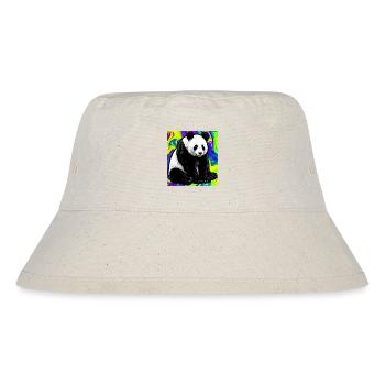 Panda - Stanley/Stella recycelter Bucket Hat - Naturweiß - Vorne
