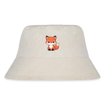 Niedlicher Fuchs Kawaii Geschenk  - Stanley/Stella recycelter Bucket Hat - Naturweiß - Vorne