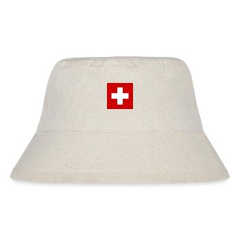 SCHWEIZ SWISS SWITZERLAND EUROPA SPORT FAN - Stanley/Stella recycelter Bucket Hat - Naturweiß - Vorne
