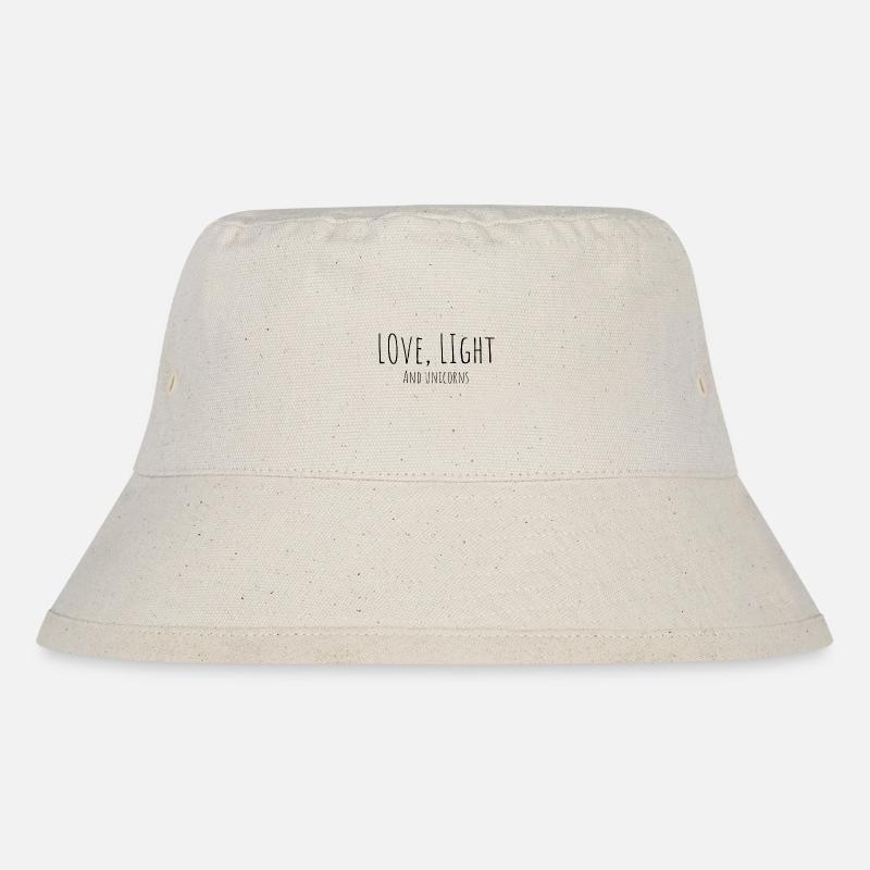 Liebe Licht und Einhörner - Stanley/Stella recycelter Bucket Hat - Naturweiß
