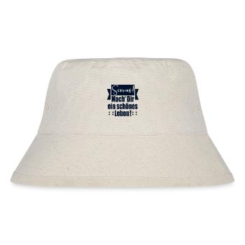 LEBENSWEISHEITEN SPRÜCHE - SERVUS BEGRÜßUNG - Stanley/Stella recycelter Bucket Hat - Naturweiß - Vorne