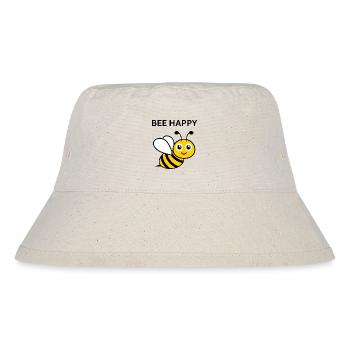 BEE HAPPY - Stanley/Stella recycelter Bucket Hat - Naturweiß - Vorne