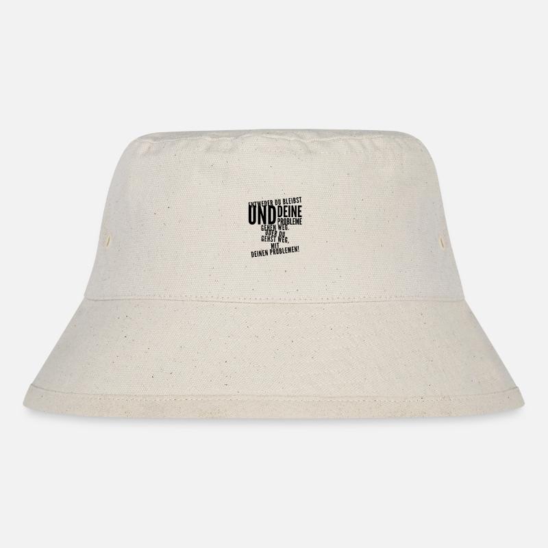 rennst du weg? - Stanley/Stella recycelter Bucket Hat - Naturweiß