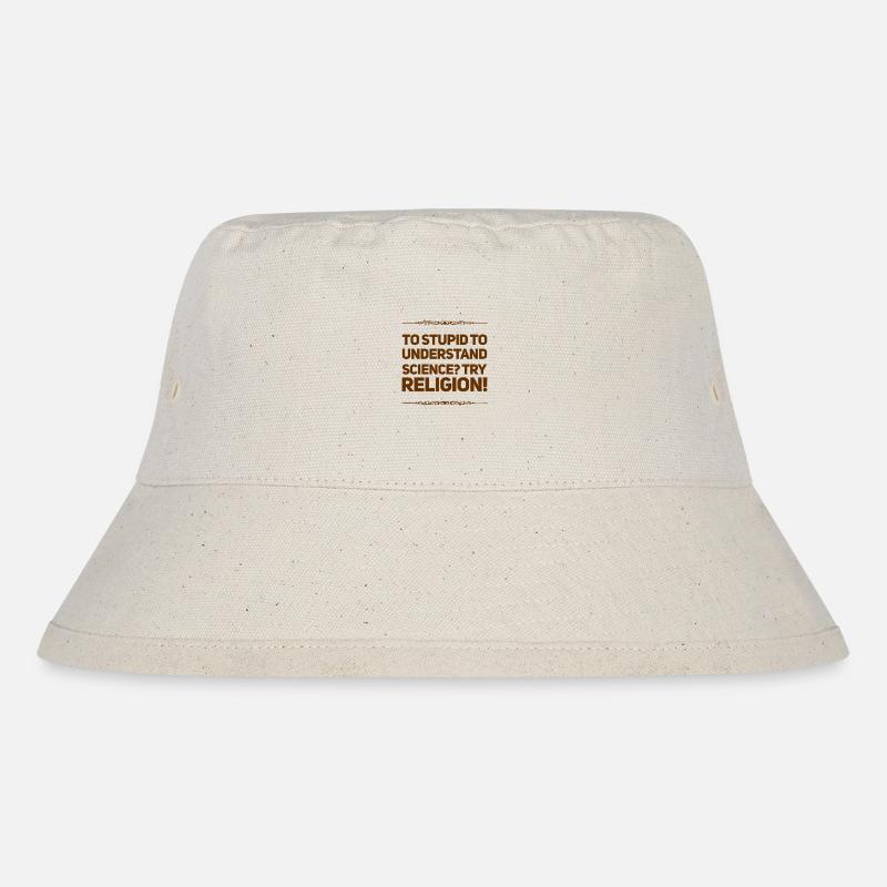 Wissenschaft kann nicht jeder - Stanley/Stella recycelter Bucket Hat - Naturweiß