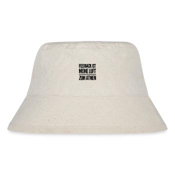 Feedback ist großartig - Stanley/Stella recycelter Bucket Hat - Naturweiß - Vorne