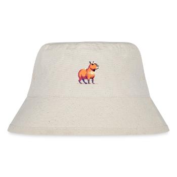 Geek Pixel Art Capybara - Stanley/Stella recycelter Bucket Hat - Naturweiß - Vorne