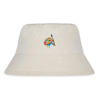 a Paint brush, colors and a painter's palette - Stanley/Stella Recycled Bucket Hat - natural - Front