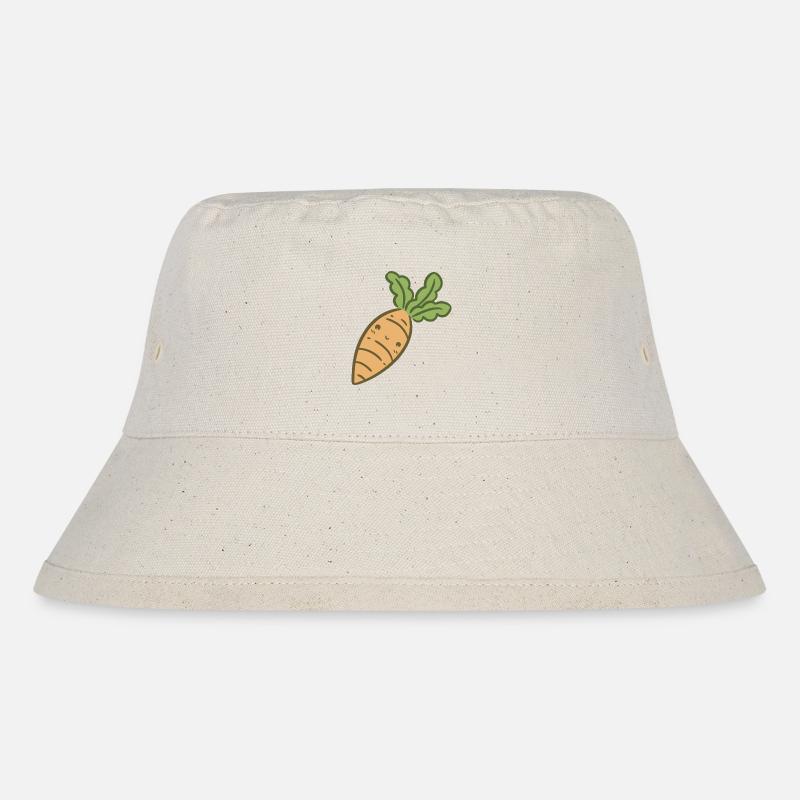 Süße Karotte - Stanley/Stella recycelter Bucket Hat - Naturweiß
