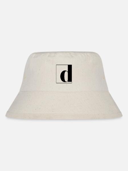 Buchstabenalphabet d - Stanley/Stella recycelter Bucket Hat - Naturweiß