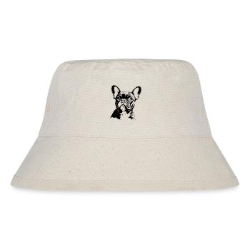 Französische Bulldogge - Stanley/Stella recycelter Bucket Hat - Naturweiß - Vorne