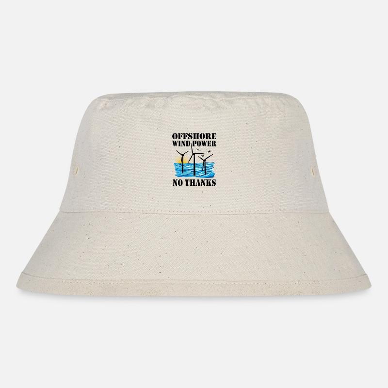 Offshore Windenergie Nein Danke - Stanley/Stella recycelter Bucket Hat - Naturweiß