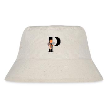 Buchstabe p Geburtstagsballon - Stanley/Stella recycelter Bucket Hat - Naturweiß - Vorne