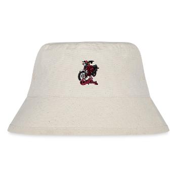 S51 (weinrot) // Illustration - Stanley/Stella recycelter Bucket Hat - Naturweiß - Vorne