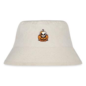 Spooky pumpkin with skull design - Stanley/Stella Recycled Bucket Hat - natural - Front