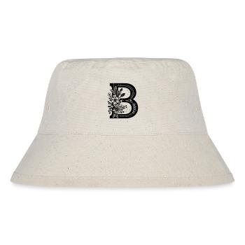 Buchstabe B Floral - Stanley/Stella recycelter Bucket Hat - Naturweiß - Vorne