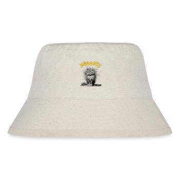 Katze vegan, Comic - Stanley/Stella recycelter Bucket Hat - Naturweiß - Vorne